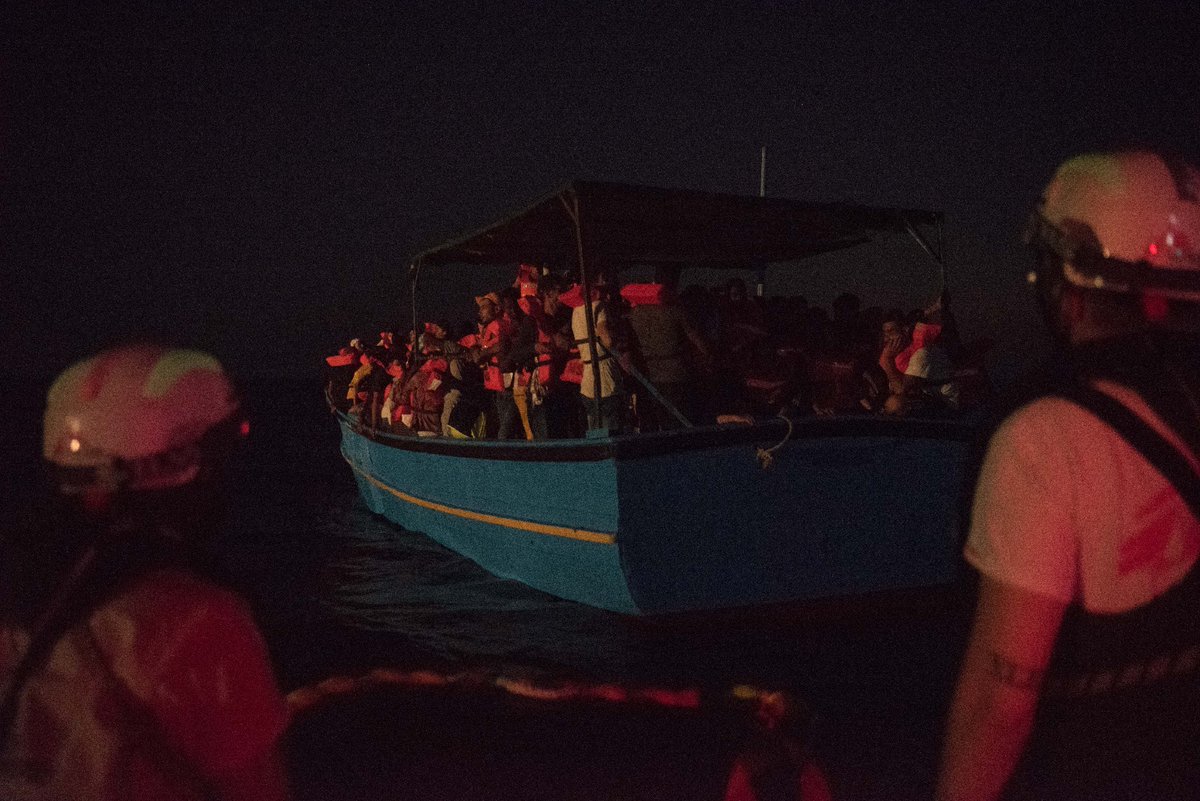 MSF just rescued 189 people from an overcrowded, double deck wooden boat. There was limited oxygen on the lower deck. Everyone is safe on board the GeoBarents which now has 214 people