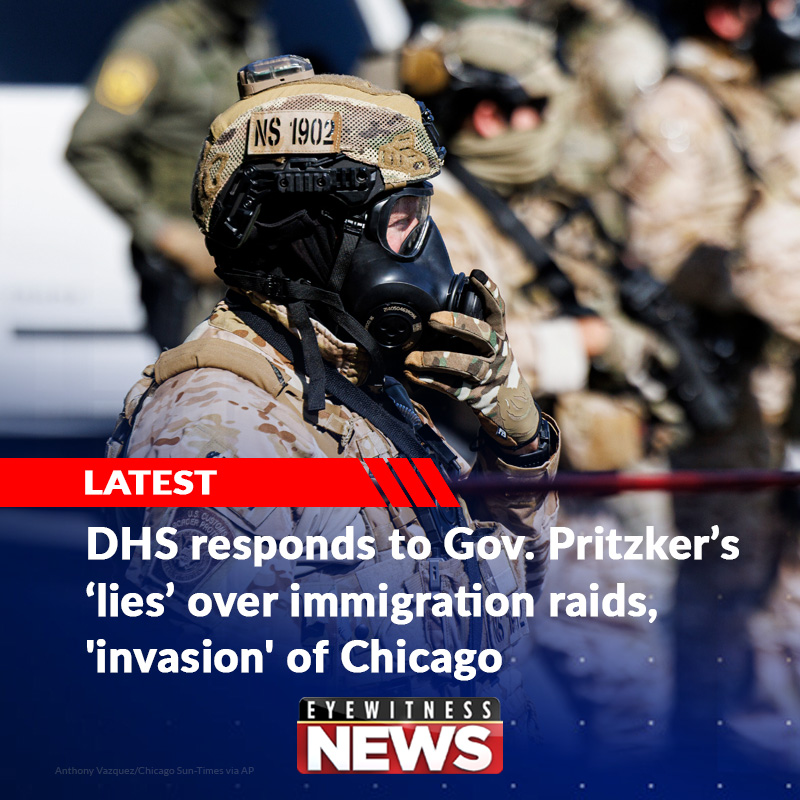 The Department of Homeland Security has issued a response to statements made by Illinois Gov. JB Pritzker over claims that the Trump Administration had declared war on Chicago and characterized the deployment of the National Guard as an invasion.